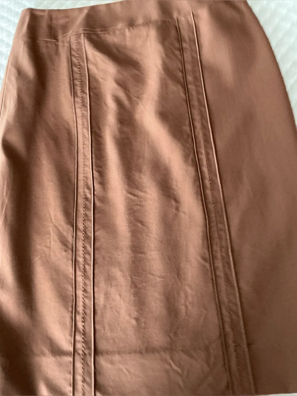 Carlisle Wool Brown Tailored Straight Pencil Skirt 2